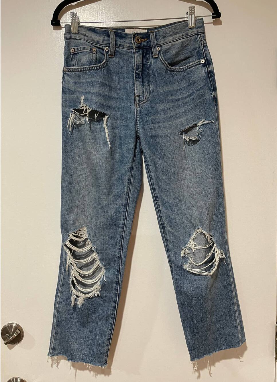 Pistola Presley High Rise Vintage '90s Roller Ripped Jeans Size 24 Del Mar EUC
